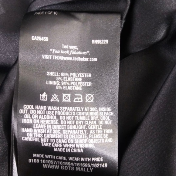 Ted Baker Rhinestone embellished strap black dress - Picture 8 of 12